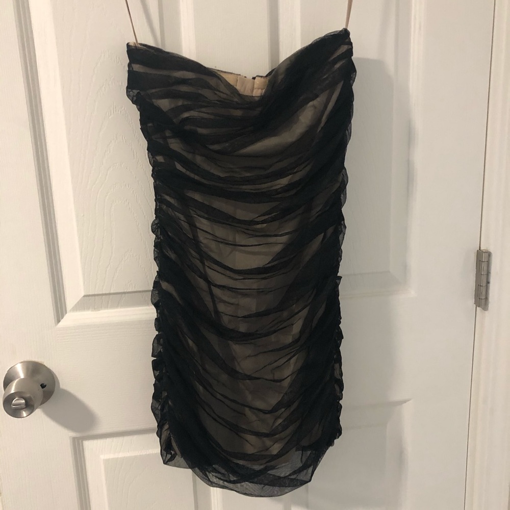 Armani Exchange strapless dress